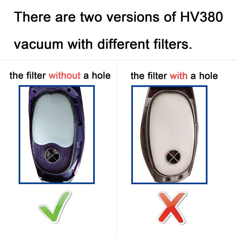 Lemige Vacuum Filters Replacement Set for Shark Rocket DuoClean HV380 HV380W HV381 HV382 HV384Q UV380 ZS360 ZS361C ZS362, 4 Foam & Felt Filters 4 Post-Filters, Compare to Part XPMFK320&XPSTFH380 - Image 3